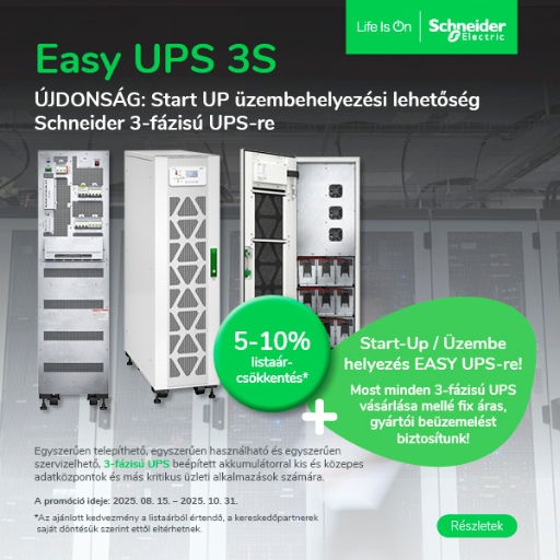 Schneider - Easy UPS 3S és Start-Up Üzembe helyezés